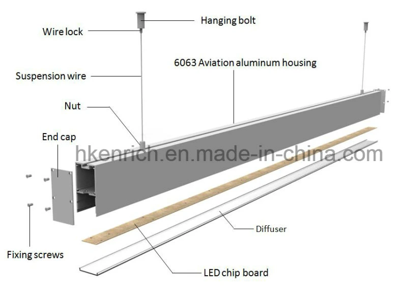 Trunking System Pendant High Bay LED Linear Light